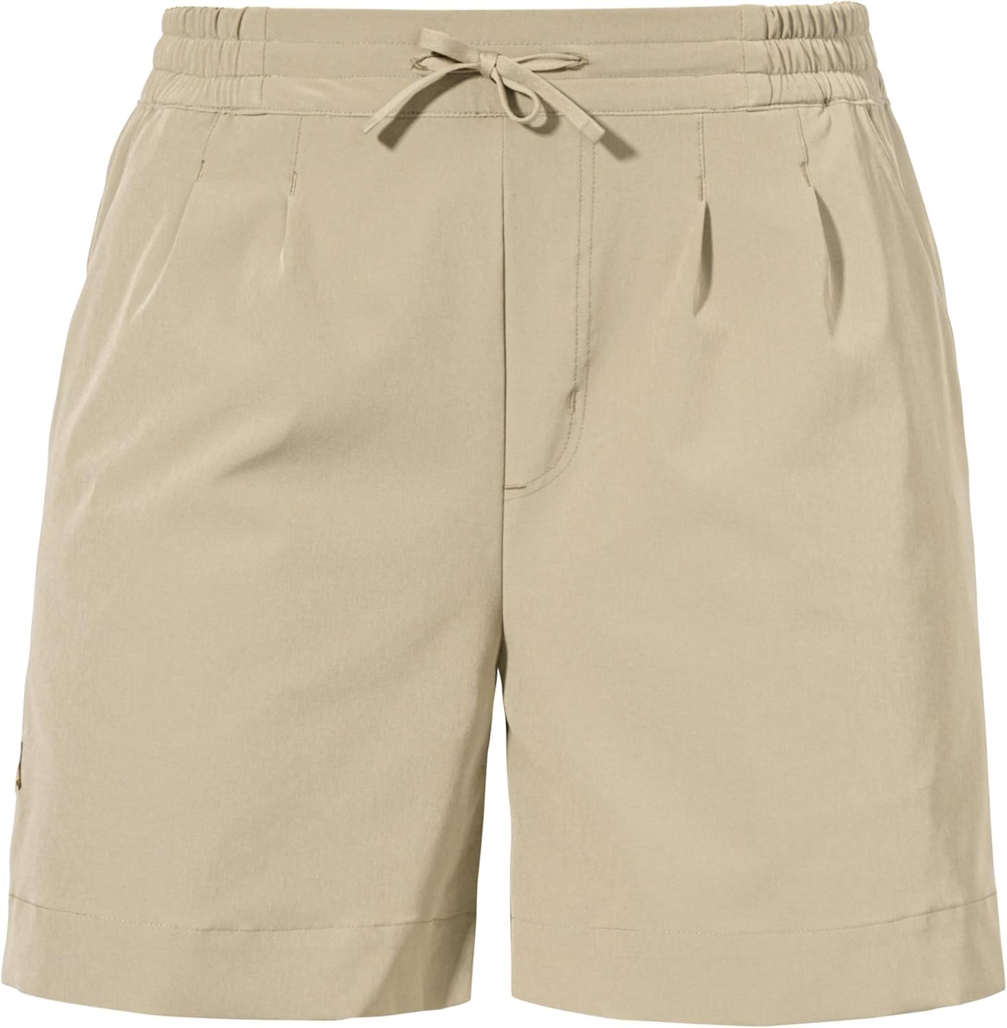 Schöffel Damen Shorts Style Gharra WMS, leichte Freizeithose mit 4-Wege-Stretch, Chino Shorts aus recyceltem Material mit lockerer Passform, Brandon beige, 40