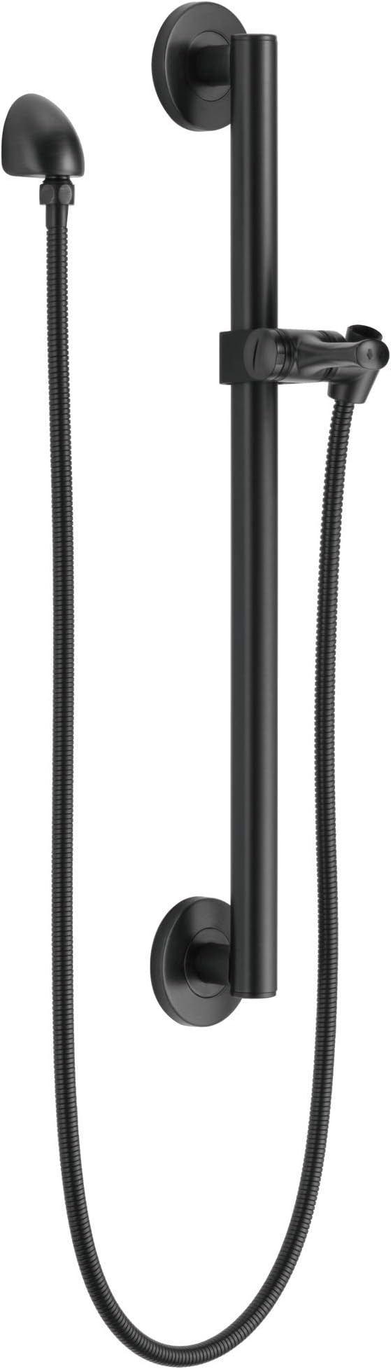 Delta Faucet 51600-BL Adjustable Slide Bar & Grab Bar Assembly with Elbow Handshower, Matte Black