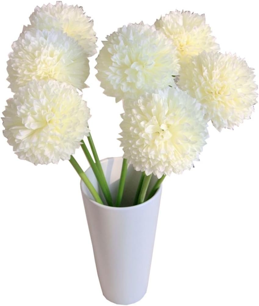 Kolylong Artificial Flowers, 5pcs Hydrangea flowers for Home Wedding Party Decor (White)
