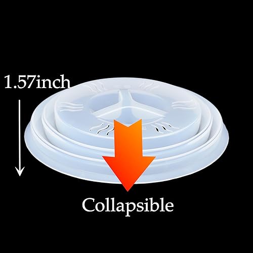 Miniatura 5 de Cubierta de salpicaduras de microondas para alimentos 11.8 pulgadas, cubierta de silicona para microondas, cubierta plegable para alimentos para