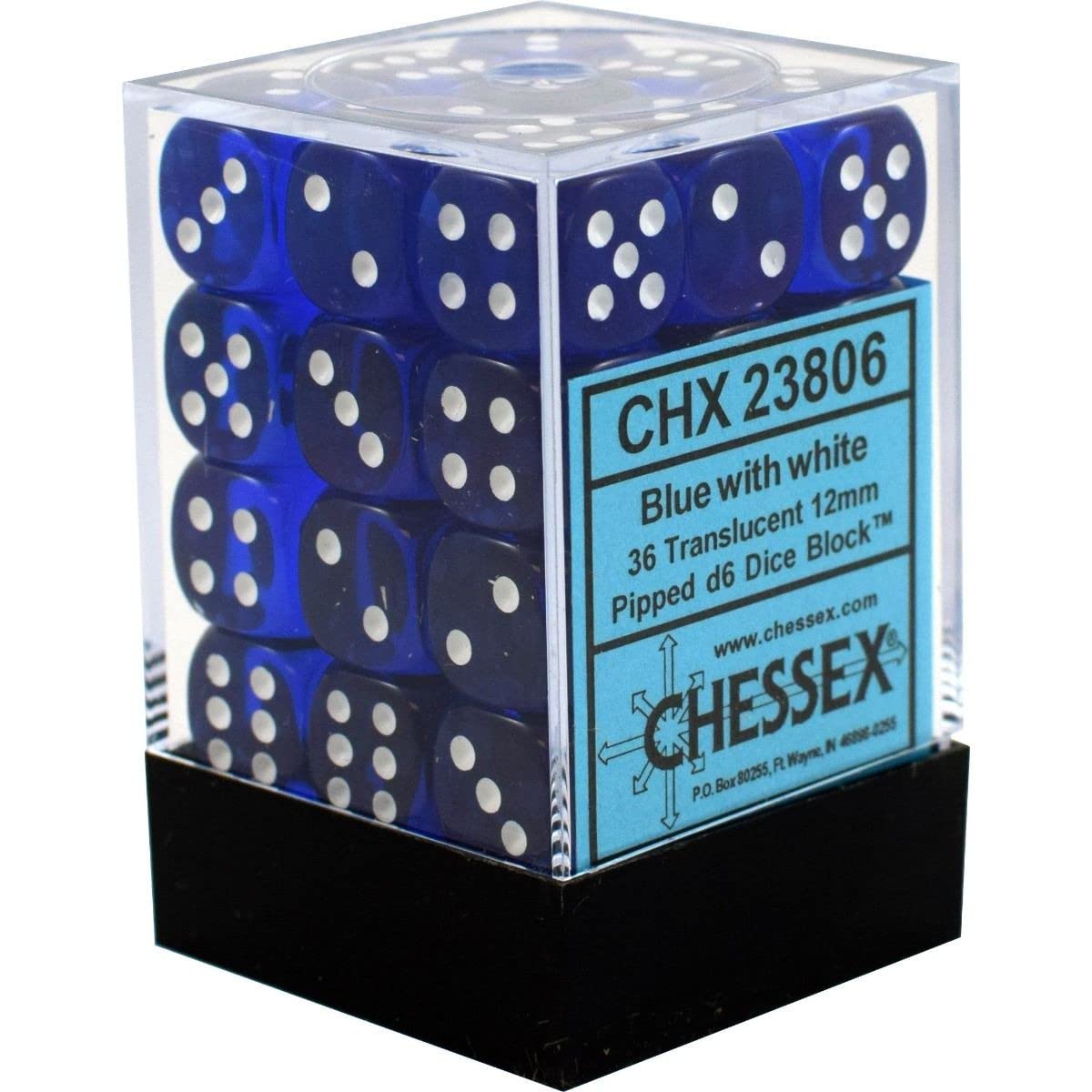 Amazon.com: Chessex D&D Translucent Blue and White Polyhedral Set