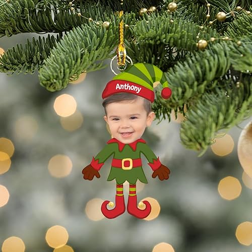 Miniatura 3 de Adornos de Navidad personalizados, adornos de primera Navidad para bebé, adornos para árboles de Navidad, adornos de Navidad de madera acrílica de