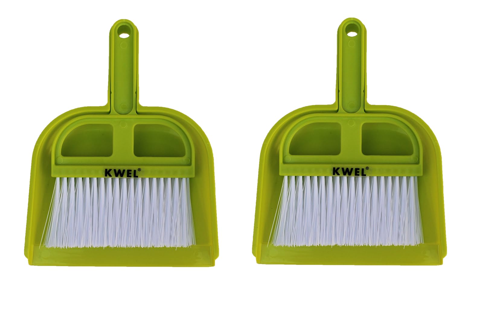 KWEL Mini Dustpan with Brush Broom Set for Multipurpose Cleaning - Pack of 2 - Green (B09SPW8N52) Amazon Price History, Amazon Price Tracker