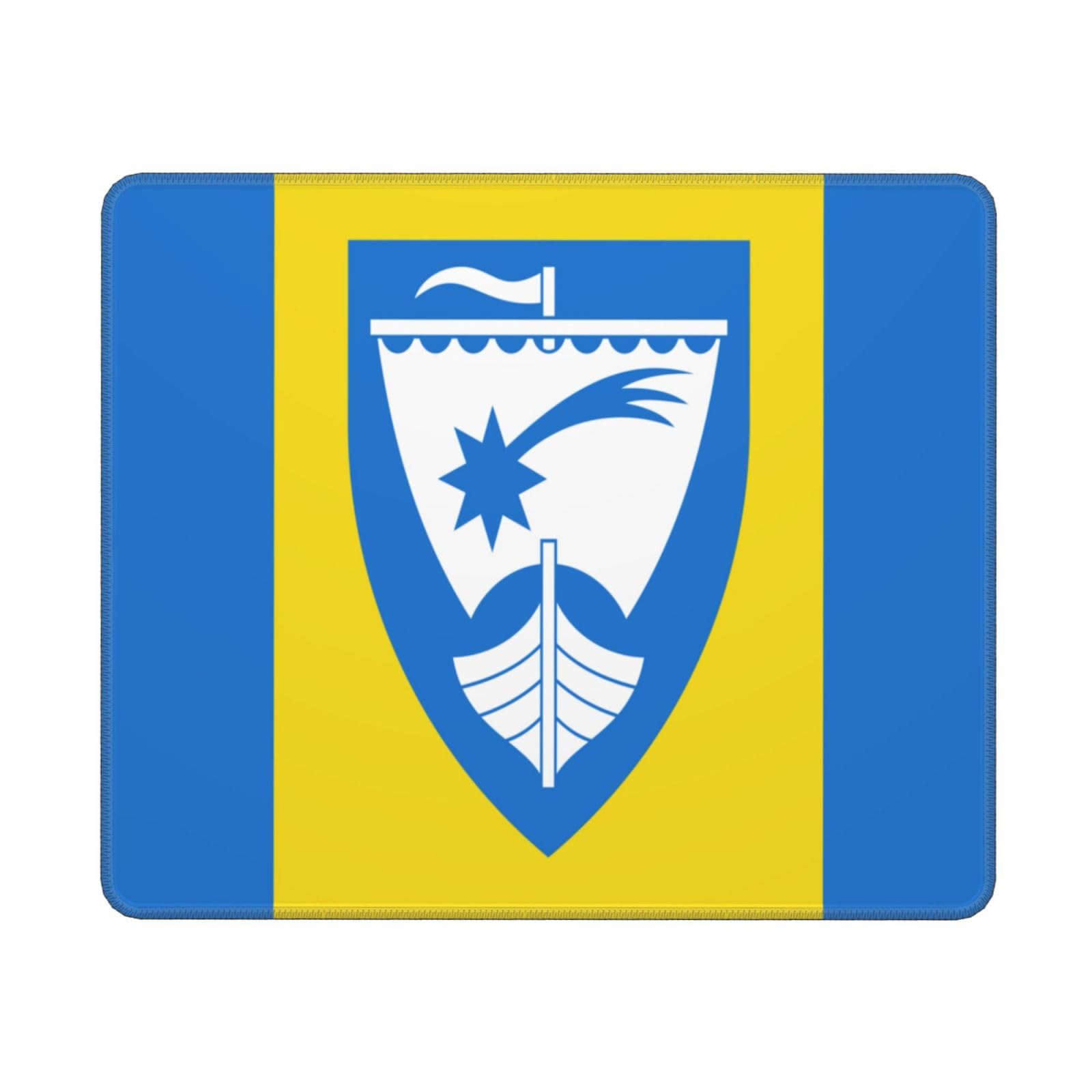 Saaremaa Valla Lipp Mouse Pad 10 X 12 in Computer Mouse Mat with Anti-Slip Rubber Base for Office Laptop