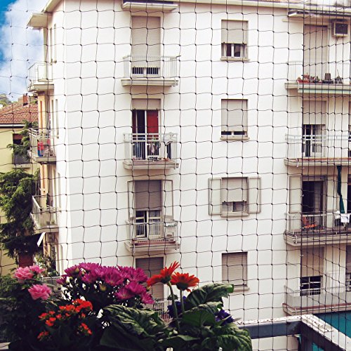 Preisvergleich Produktbild Taubenabwehrnetz 5 x 5 Meter, Komplettset für Fassaden, Balkone 25m² mit Zubehör