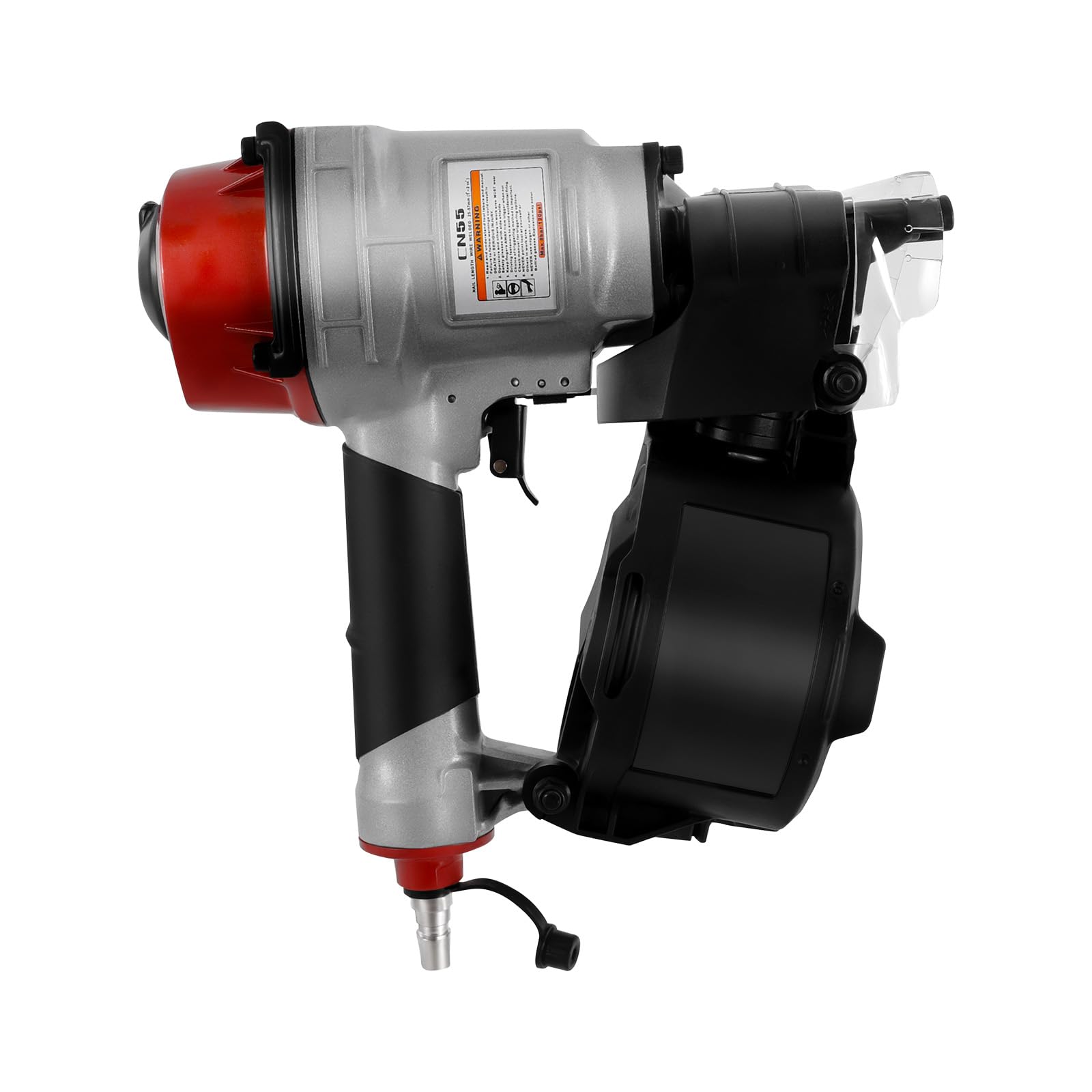 CN55 Industrial Coil Siding Nailer, 25-57mm Pneumatic Coil Nailer 75-100PSI Neumatic Siding Coil Nailer Gun Air Coil Nailer for Pallets Packing Boxes