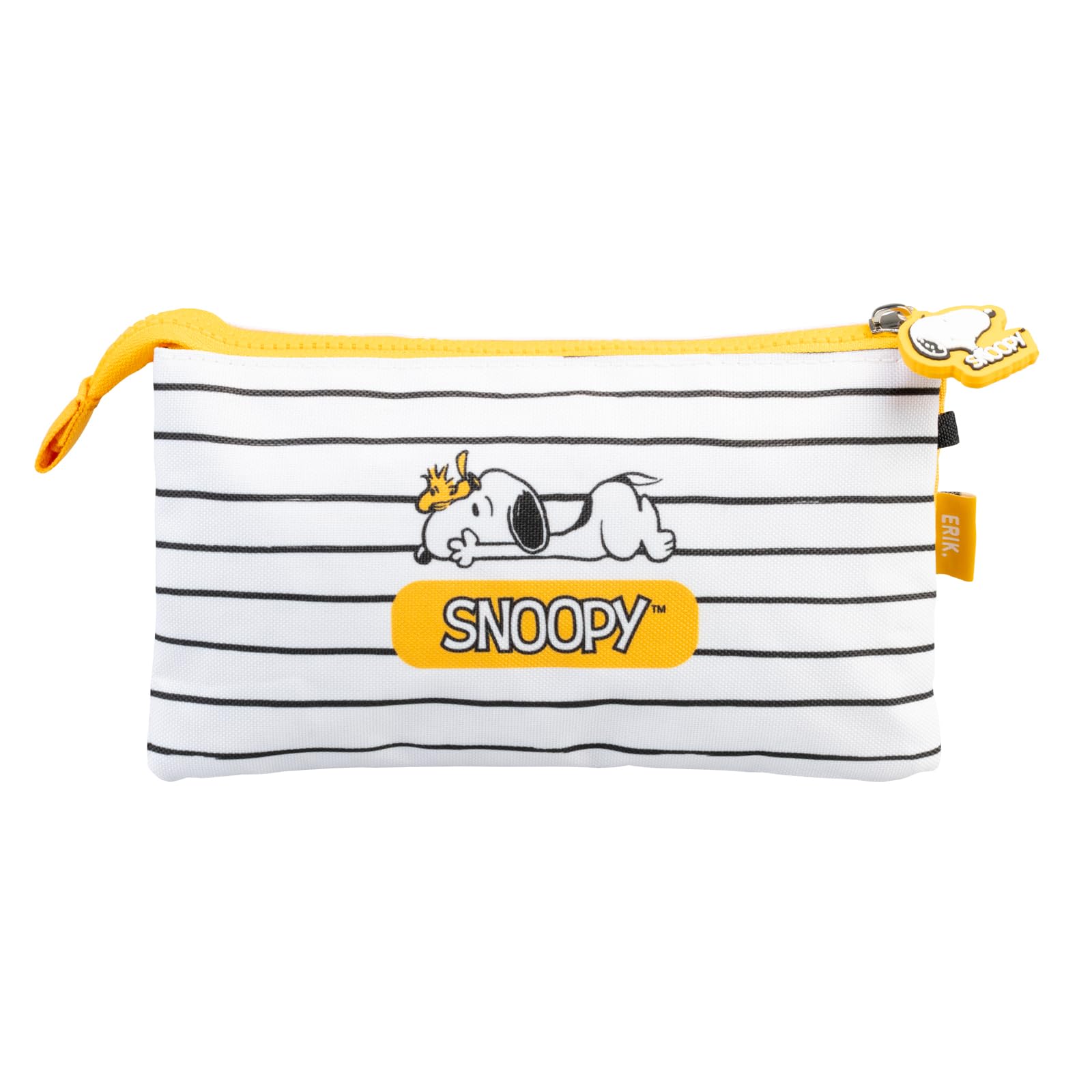 Grupo Erik 3 Compartment Pencil Case - Snoopy Stationery | School Pencil Case, Cute Makeup Bag, Back To School Supplies, Office Stationery Supplies | Snoopy Gifts For Dog Lovers | Z zamkiem błyskawicznym, powrót do szkoły, artykuły pa i biurowe, 21 x 11,8