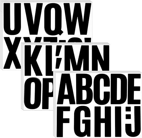 24 hojas de calcomanías de letras mayúsculas grandes, calcomanías de vinilo del alfabeto de 4 pulgadas, calcomanías autoadhesivas para tablón de disponible en Yaxa Peru