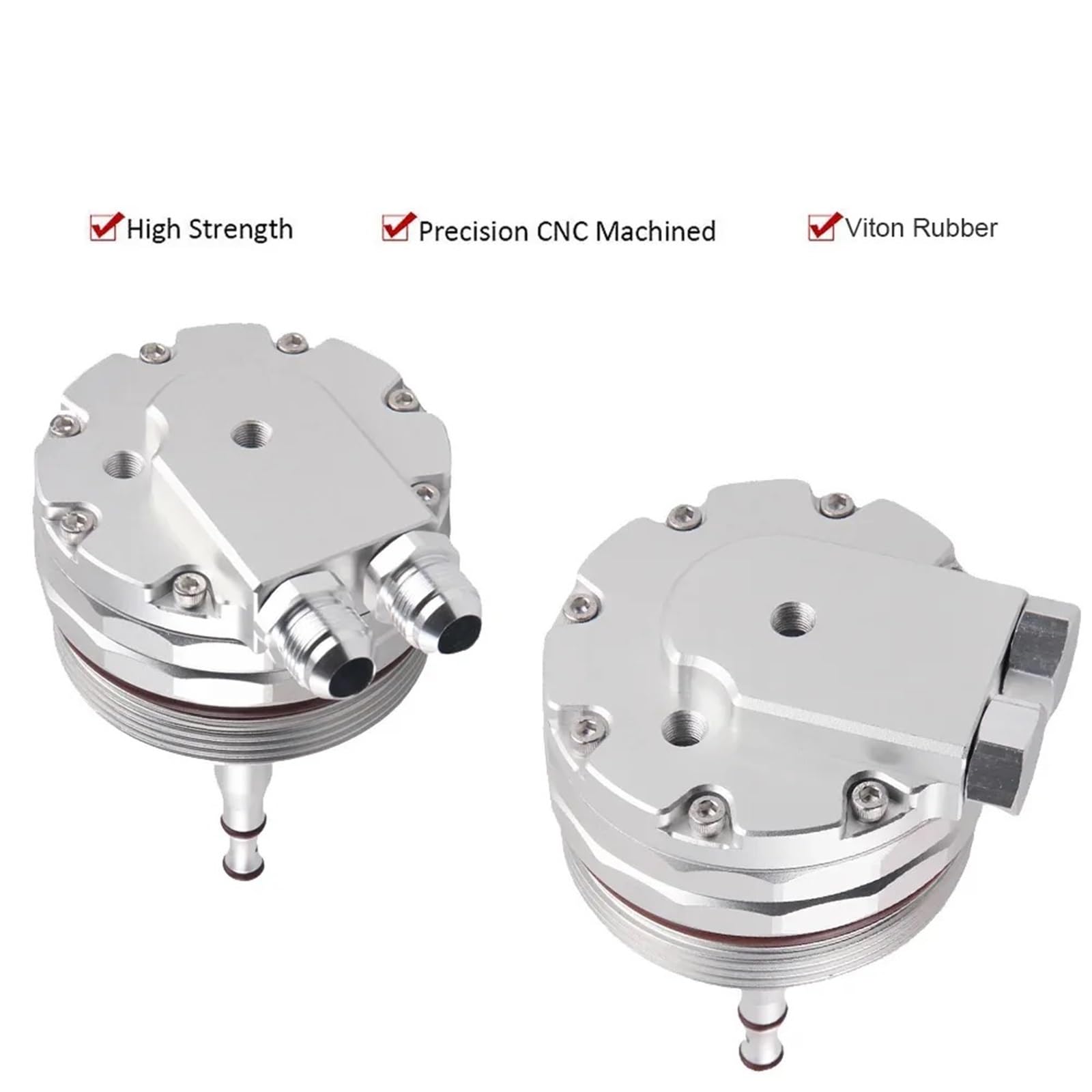 Radiador refrigeración del Motor Ajuste para BMW E46 E36 E39 E60 E61 323i 328i 325i 330i 525i 528i 530i M52 M54 Adaptador de Enfriador de Aceite de Motor(Red)