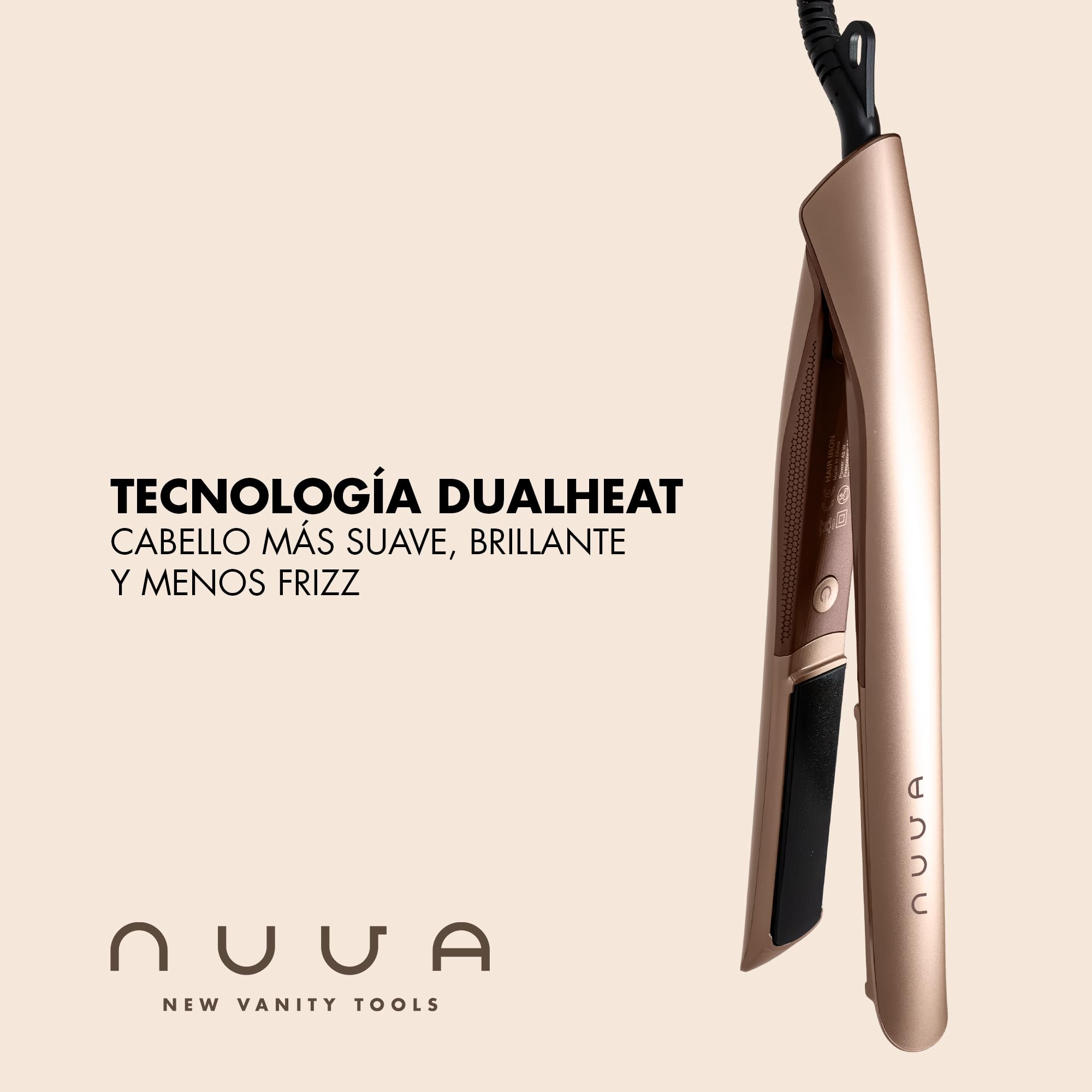 Nuva Silk by Energy Sistem – Plancha de pelo profesional 185°C – placas cerámicas flotantes nano-silk – anti-frizz – ondas y alisado rápido – apagado automático 60 min – cable giratorio 3 m