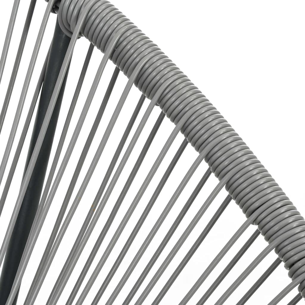 Sedia a dondolo da giardino, a forma di luna, per balconi, terrazze, soffitti, piscine, grigio, resistente alle intemperie, facile da montare