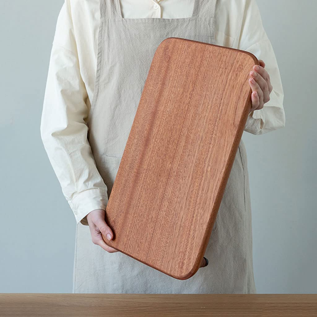 Planche à découper Double Face pour Cuisine, Planche Collante en Bois pour Viande, Poisson, légumes, Fromage, Cuisine Sulies (Couleur Bois S)