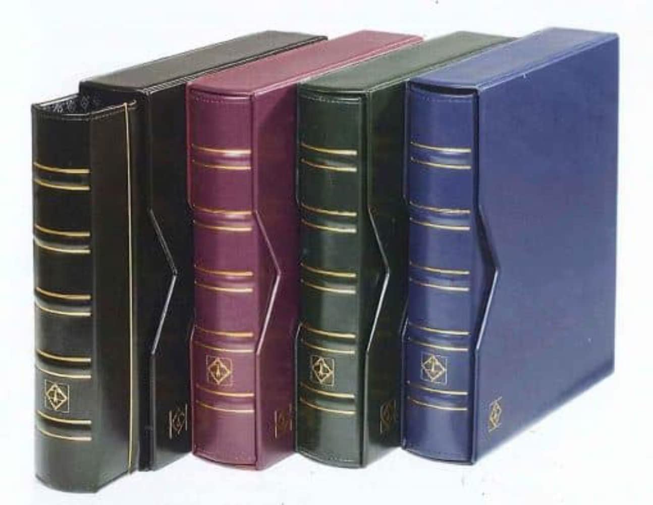 Lighthouse Coin Album Optima, in Classic Design incl. slipcase, Blue with 10 Assorted Pages