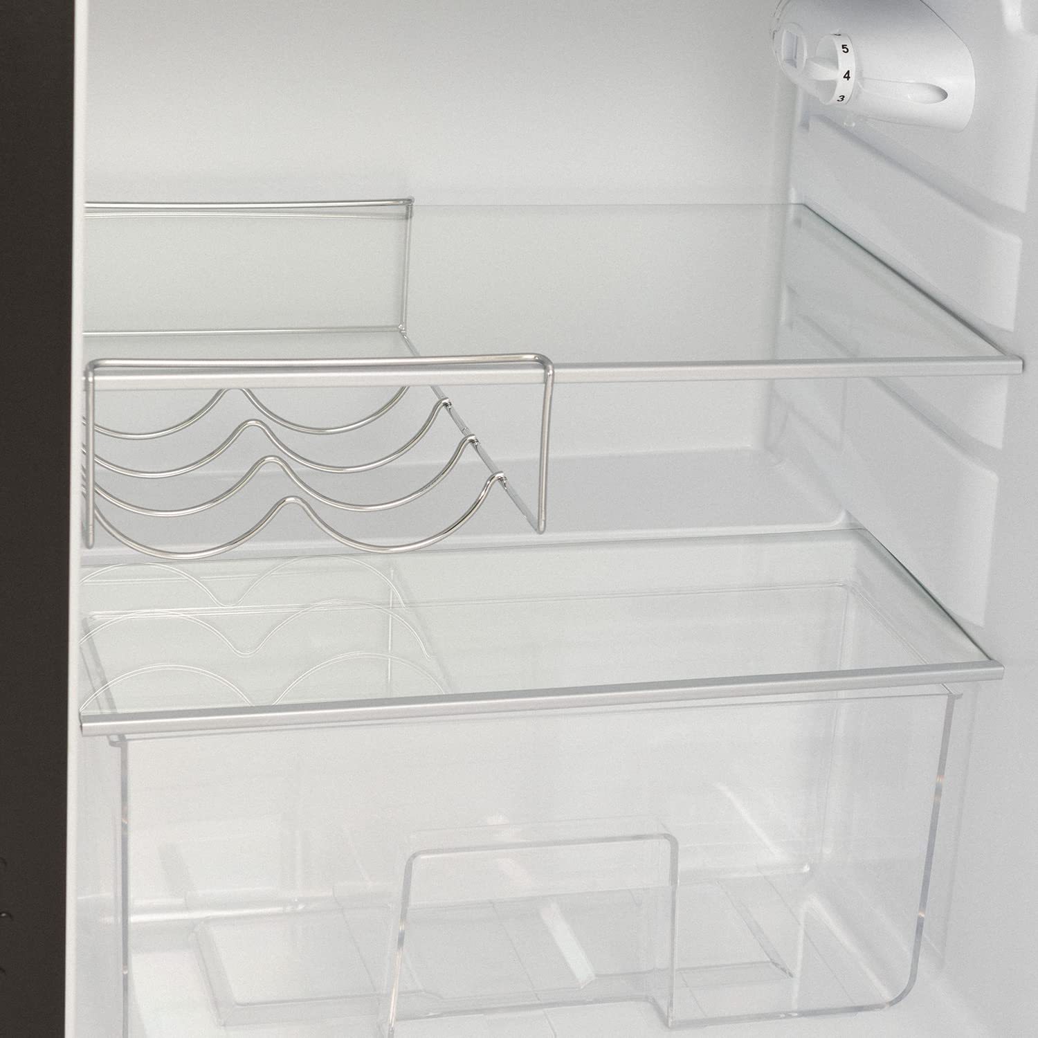 CREATE / RETRO FRIDGE 83.5 GOLD/Frigorífico negro maneta oro / 98W. bajo consumo. 2 estantes. regulador temperatura. botellero. 56x54x84cm