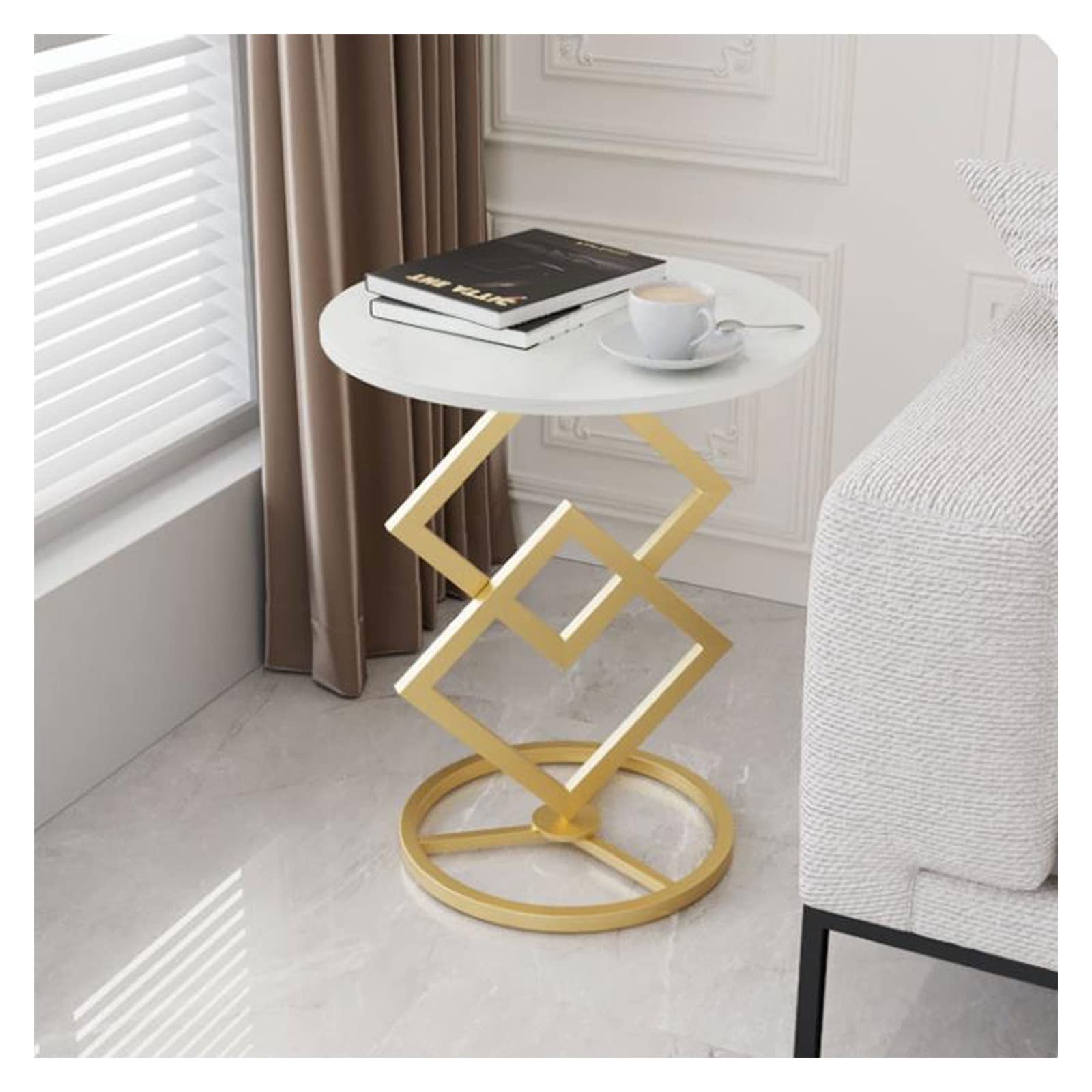 Table décorative pour petit espace salon et chambre table d'appoint ronde moderne