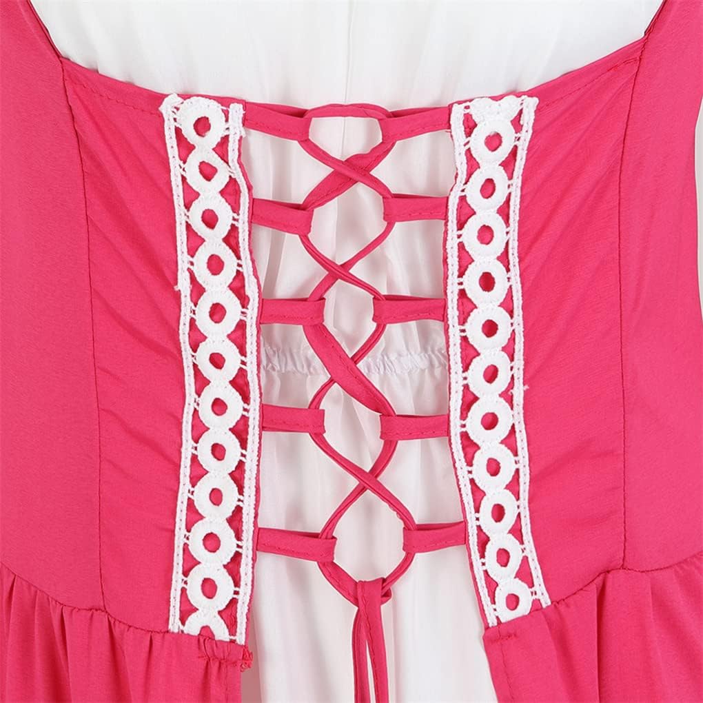 Miniatura 4 de Lehauya Disfraz renacentista para mujer, medieval, irlandés, sobre vestido y mangas de trompeta, conjunto bohemio