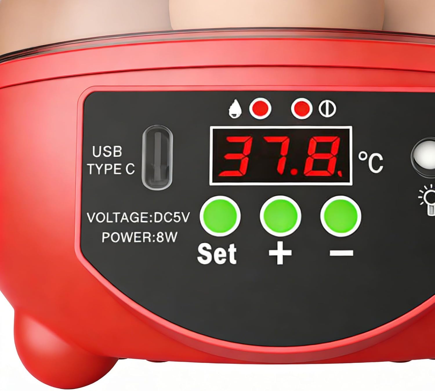 Hatch View - Chicken Egg Incubator for Small Batches | 6 Slot Poultry Candler System, Clear Window Hatching Chamber with Automatic Temperature and Humidity Control for Chicken, Duck, Quail and Bird Fa