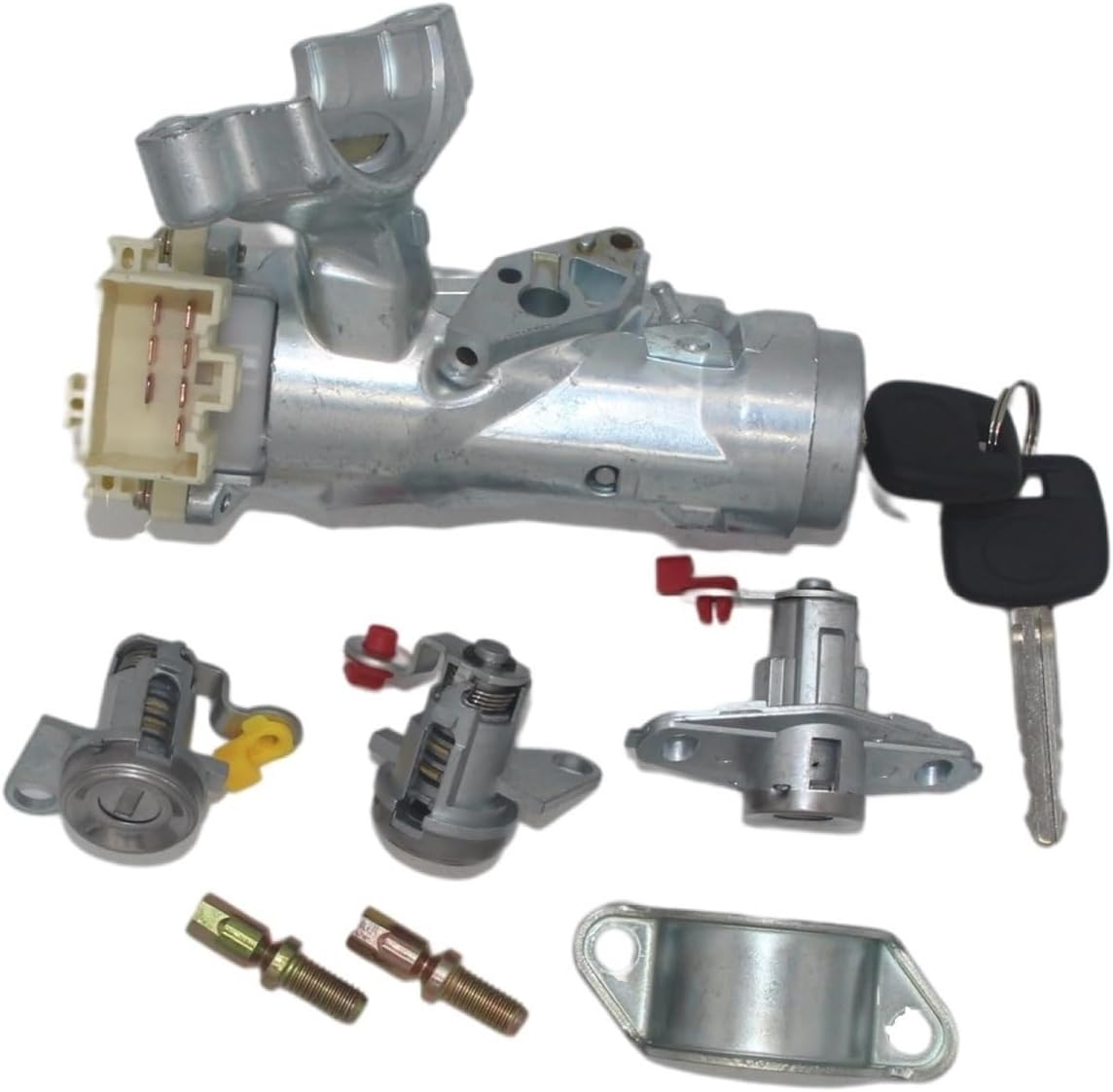 AL071 Full Set Ignition Switch Door Trunk Lock Barrel Cylinder Fit for Corolla AE110 1996-2002(4pcs Lock Barrel)