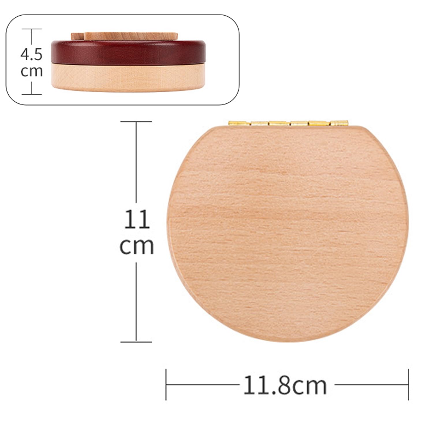 YUNYU Tooth Storage Box, Wooden Keepsake Storage for Baby's First Teeth, Umbilical Cord & Newborn Hair - Image 2