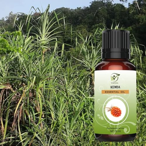 Image of VIRTUAL Kewda Essential Oil 15ml | 100% Pure & Natural Undiluted Oil | Aromatherapy Diffuser Oil for Hair Growth & Skin Care | Improves Hair Thickness & Density | Long Lasting Fragrance Oil