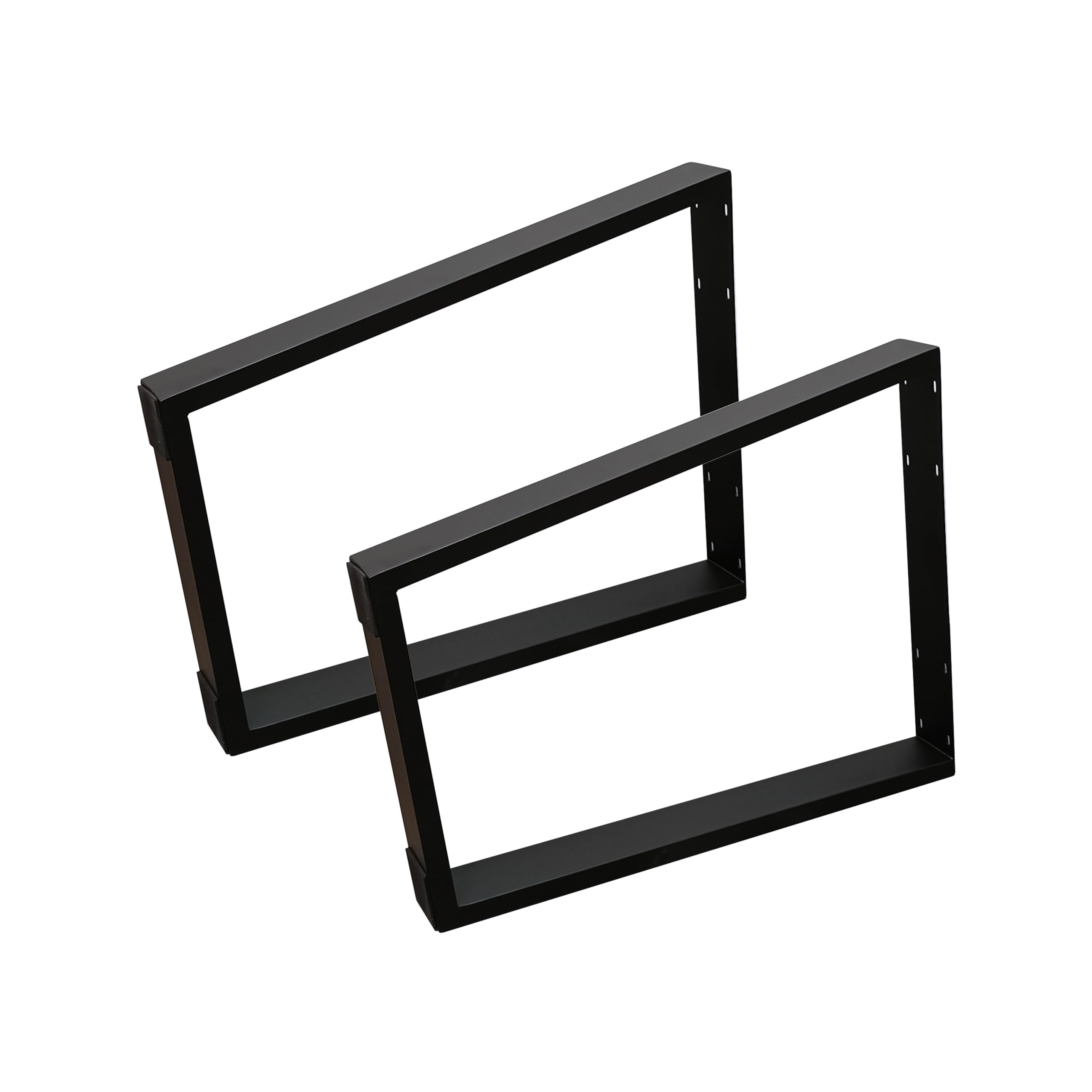 Patas para Mesa Trapecio Negro Pack 2 | 58×71 cm | Carga 125 kg | Fieltros Antideslizantes Incluidos | Comedor Escritorio Oficina