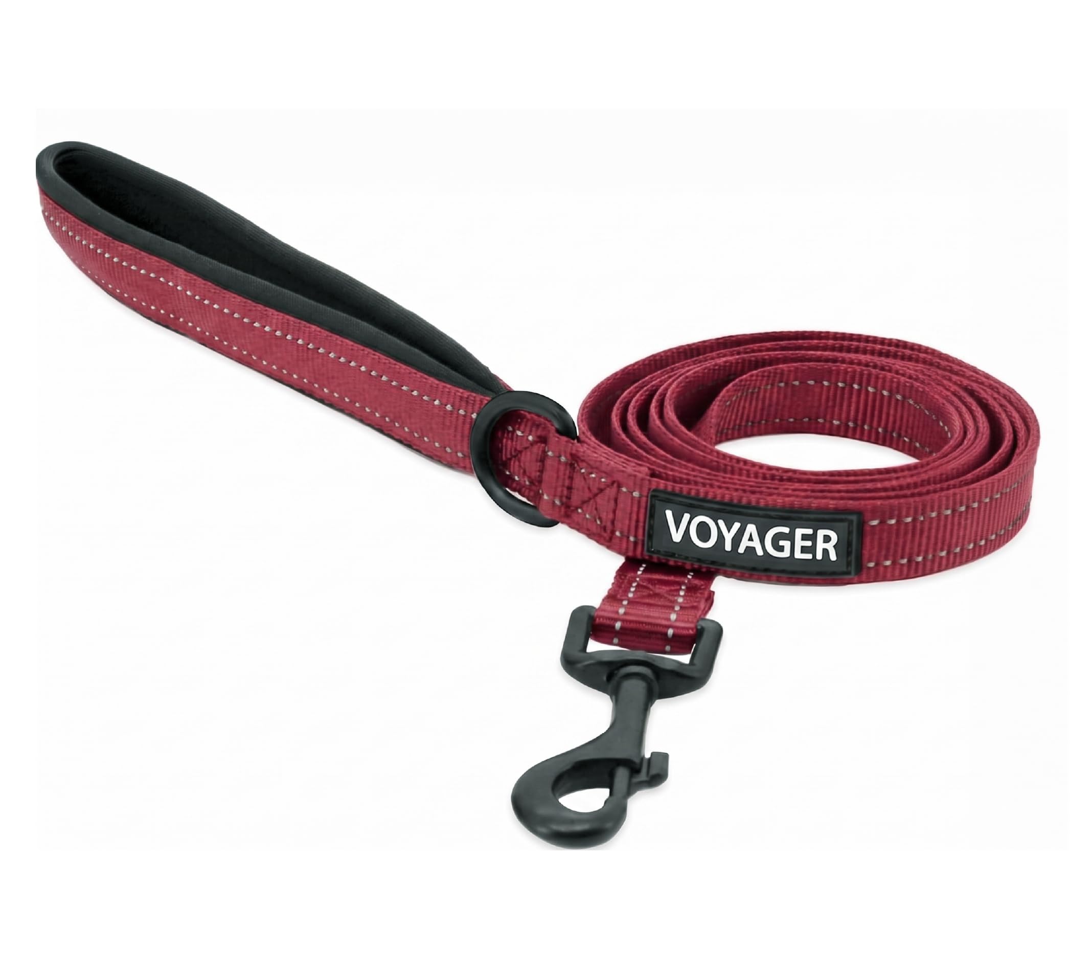 Best Pet Supplies Voyager Nylon Dog Leash - Burgundy, Small