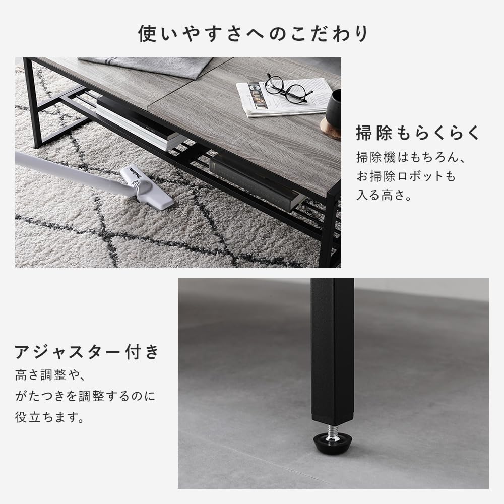 Amazon.co.jp: RASIK ローテーブル 机 単品 幅105cm ナチュラル