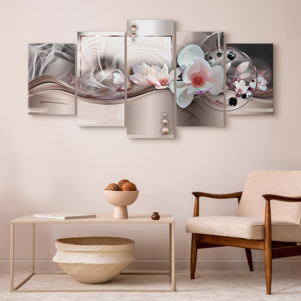 artgeist Canvas Prints Wall Art Flowers Orchid 59x30 in - 5pcs Home Decor Framed Stretched Picture Photo Painting Artwork for Living Room Floral Nature Botanical b-C-0113-b-o