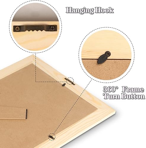 Miniatura 3 de Yzrwebo Lovely Sheep - Marco de fotos de 8 x 10 pulgadas con corazones de amor de animales para exhibición de mesa y montaje en pared marco de