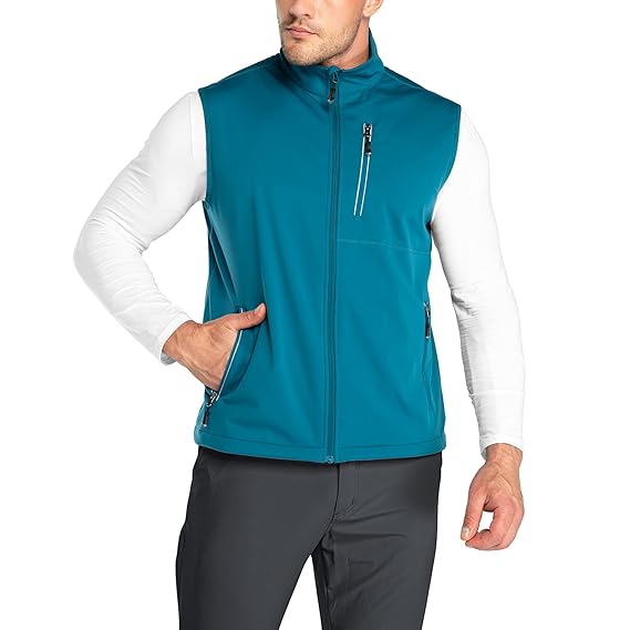Buy 33,000ft Men's Lightweight Softshell Vest Outerwear, Windproof