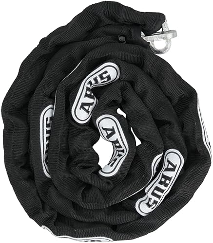 Miniatura 2 de ABUS Cadena de seguridad cuadrada de acero endurecido 8KS de 6 pies x 516 pulgadas de grosor con candado de latón monobloque ABUS 9265 con llave