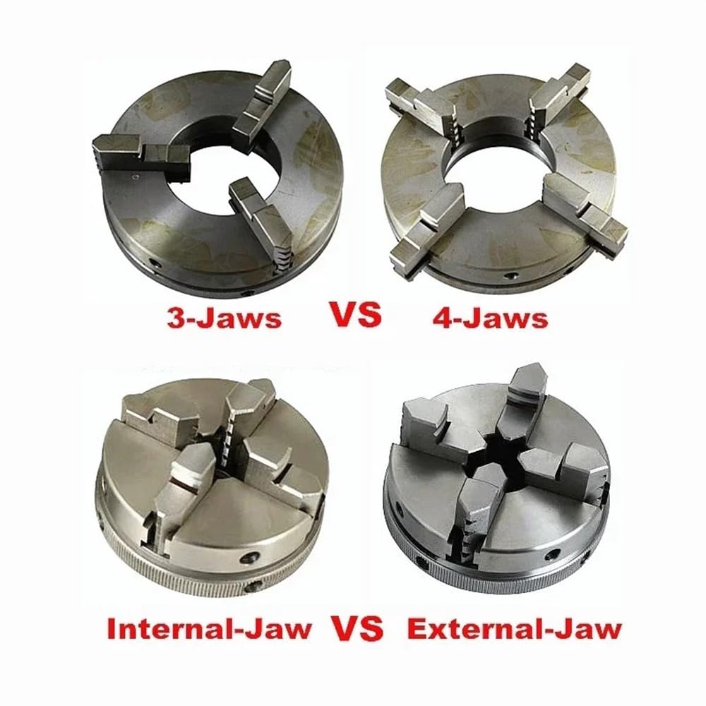 1 x ręczny samocentrujący uchwyt tokarski 3/4 szczęki uchwyt tokarski do drewna 50/65/80/90/125 mm metalowe narzędzia tokarskie do drewna (uchwyt 3-szczękowy 125 mm)
