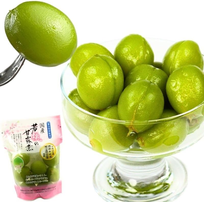 国産 若桃の甘露煮 250g(固形100g)&times;5袋 平成21年農林水産賞受賞 (0.5)