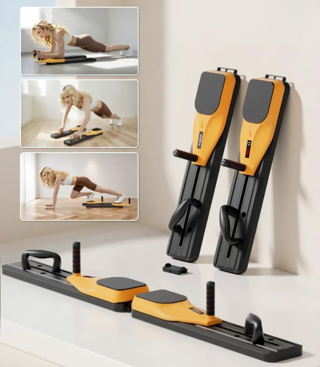 ZNUJ Pilates Board, Multifunctional Abdominal Plate, Detachable Ab Trainer Machine with Anti-Slip and Quiet Design, Portable Pilates Reformer for Core Workouts, Home Fitness Equipment for Women-image-32
