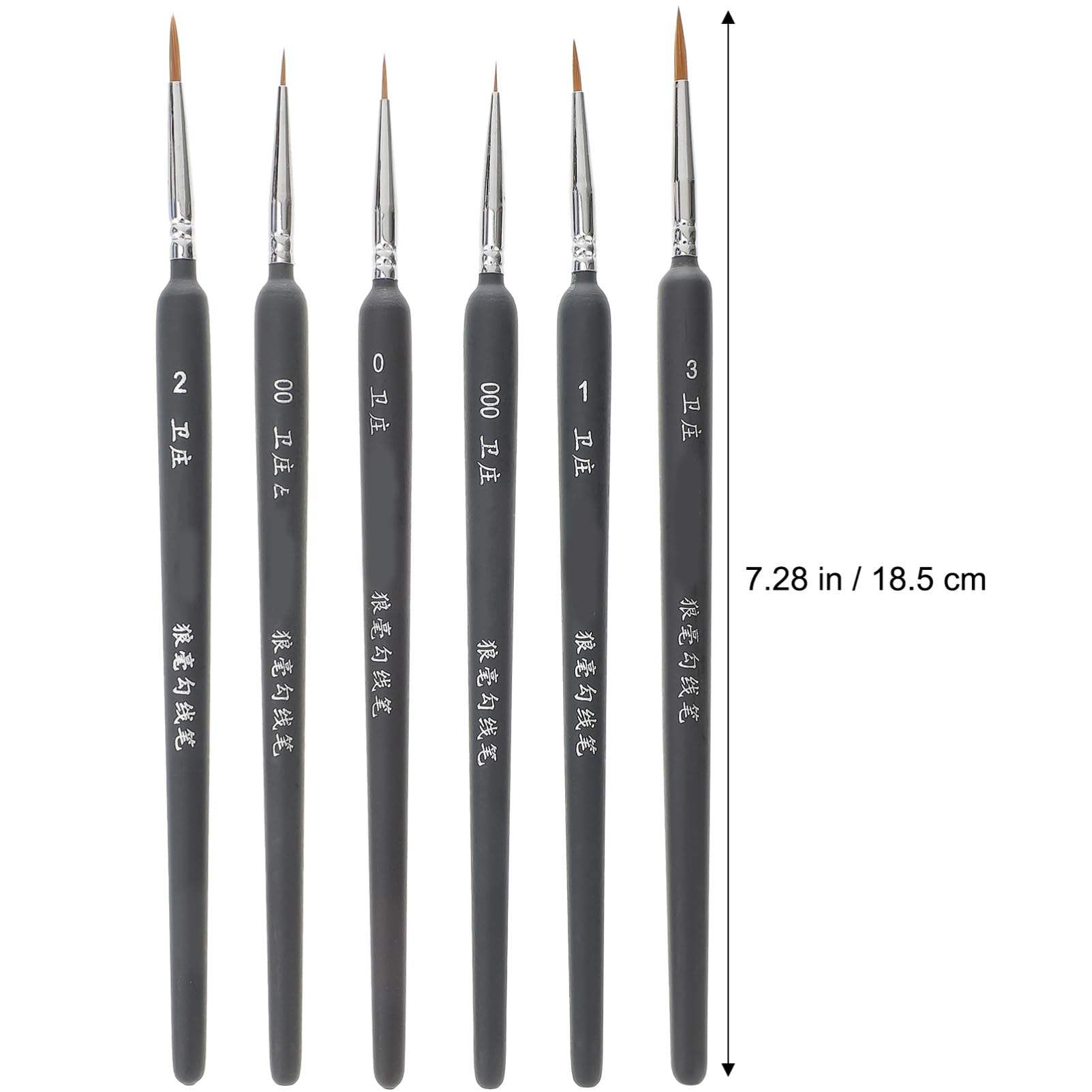 Pincel de Acuarela para Estudiantes 6 Piezas Accesorios de Pintura | Plástico, para Niños y Adultos, Decoracion Colegio, Miniatura Pintura Pinceles