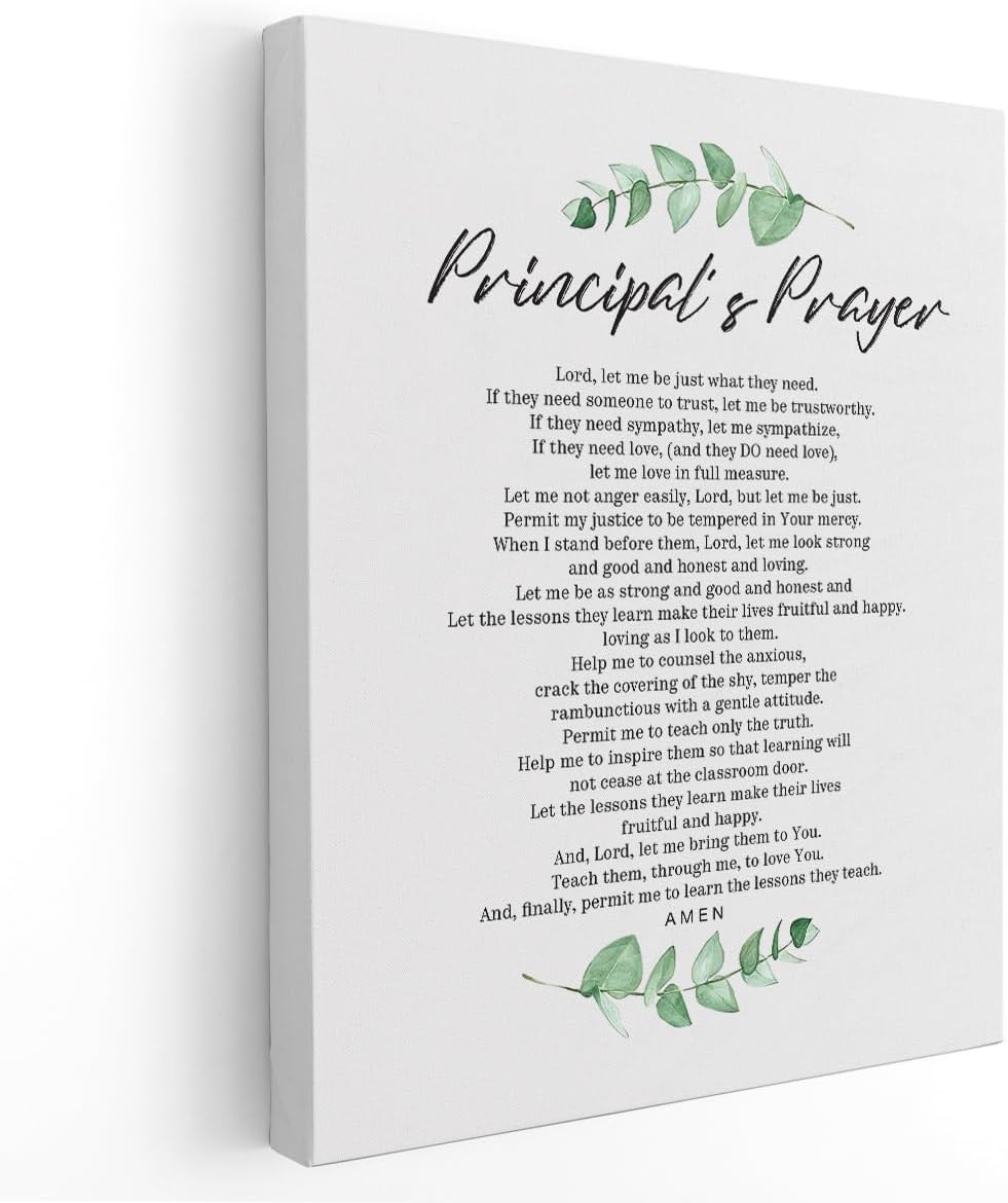 VNWEK Principal's Prayer Wall Art Principal Gifts