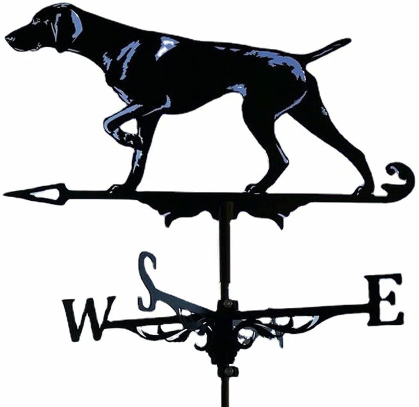 WIQUYBML wind vane Weather vanes for Roofs- Black Hound Vane,Outdoor Wind Direction Indicators,Roof,Garden,Mountain,Courtyard Decor Vane,Farm Vane,Cast Iron Vane