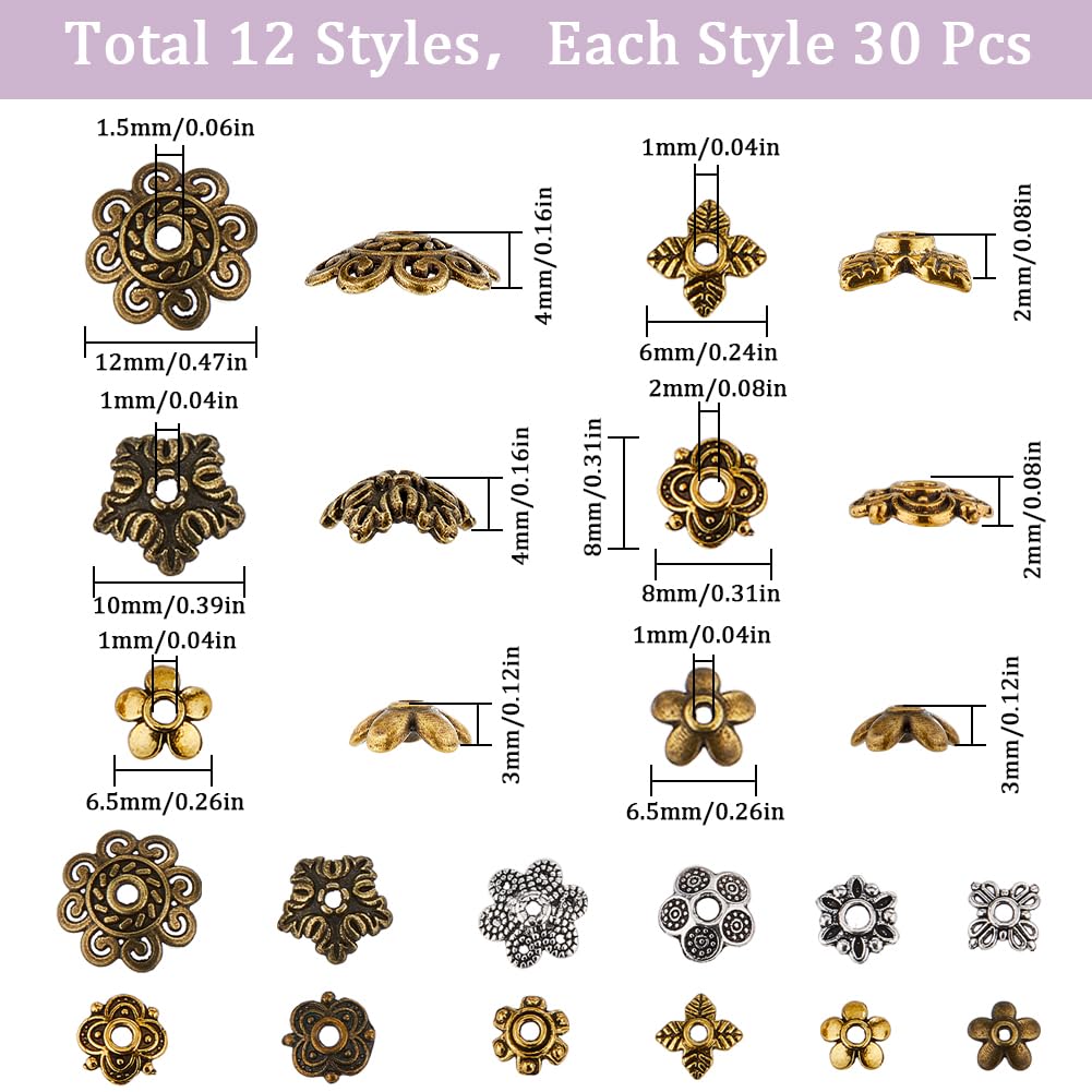 SUNNYCLUE 1 Boîte De 120 Pièces De 14 Styles De Perles Tubulaires En