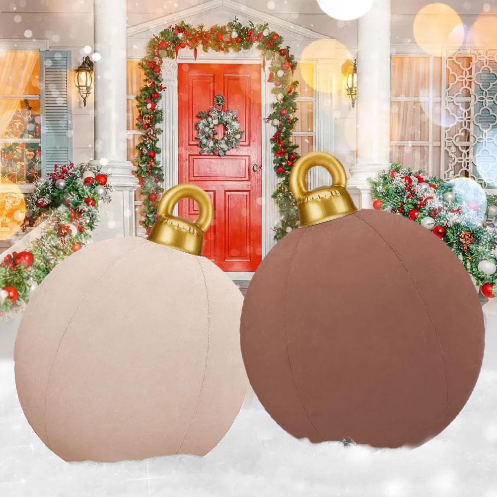 Boule De Noël Gonflable Géante En Velours - 45,7 X 61 Cm, Décoration Intérieur/Extérieur