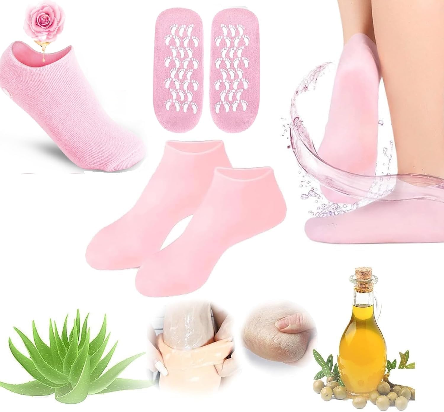 Fidrox Premium Moisturizing Gel Socks, Ultra-Soft Moisturizing Socks with Spa Quality Gel for Moisturizing, Gel Socks Helps Repair Dry Cracked Skins,spa gel sock,foot gloves,pain relief socks women (B0CW96TK34) Amazon Price History, Amazon Price Tracker