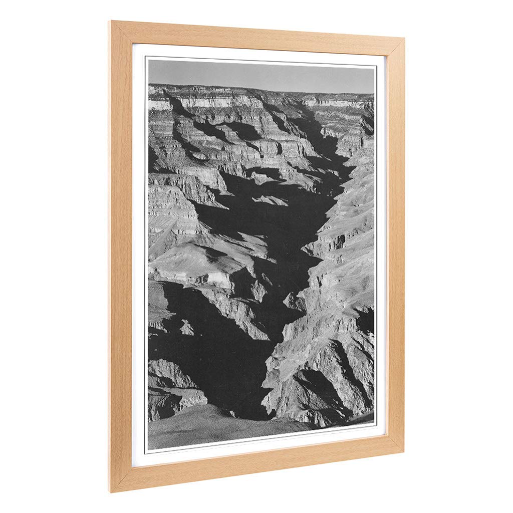 Big Box Art Framed Print of Ansel Adams Grand Canyon South Rim Design | Wall Art Picture | Home Decor for Kitchen, Living Room, Bedroom, Hallway, Oak, A2 / 24.5x18 Inch / 62x45cm