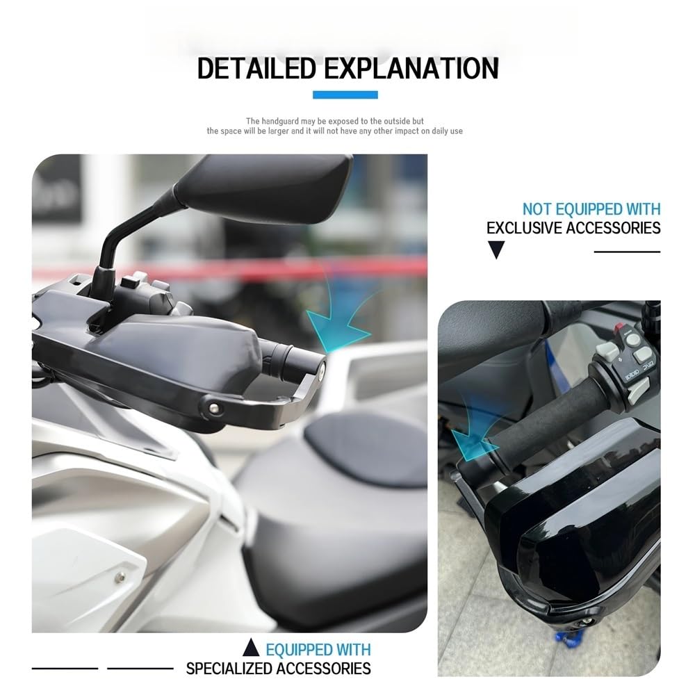 Protège Main Guidon Protège-Mains en Alliage D'aluminium pour Mot