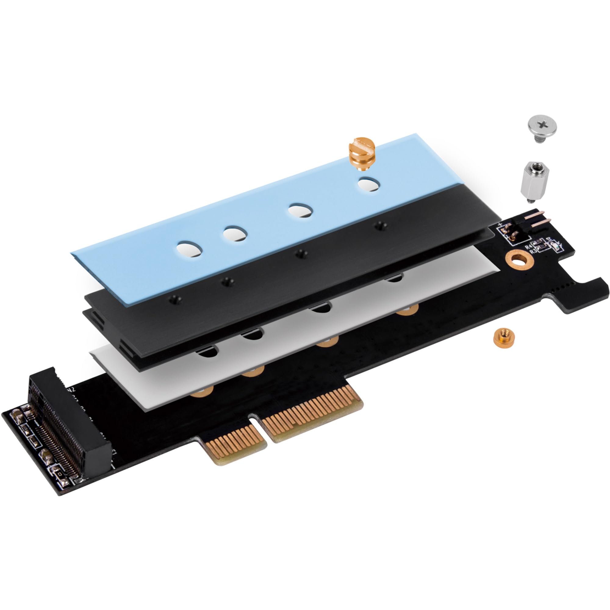 Silverstone ECM26, Convierte un Puerto M.2 (M Key) en un Interfaz PCIe x 4, PCIe CLKREQ, 2230, 2242, 2260, 2280, 22110, SST-ECM26