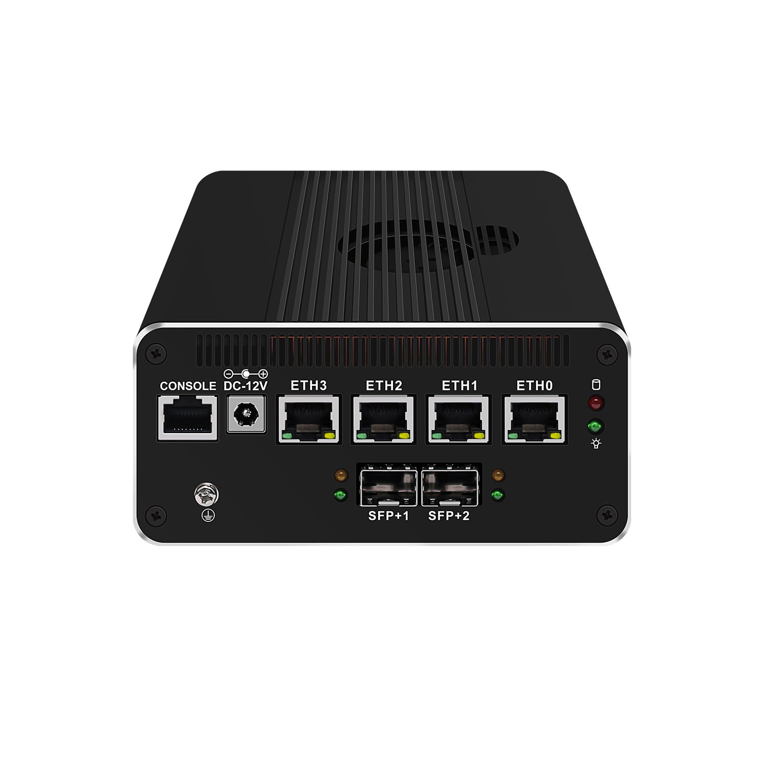 Micro Firewall Appliance, Mini PC, PFSense, OPNsense, VPN, Router PC, Pentium Gold 7505, RJ50, 4 x 2.5G I226-V, 2 x SFP+ Optical 10GbE 82599ES, HDMI, DP, 16G RAM, 128G SSD