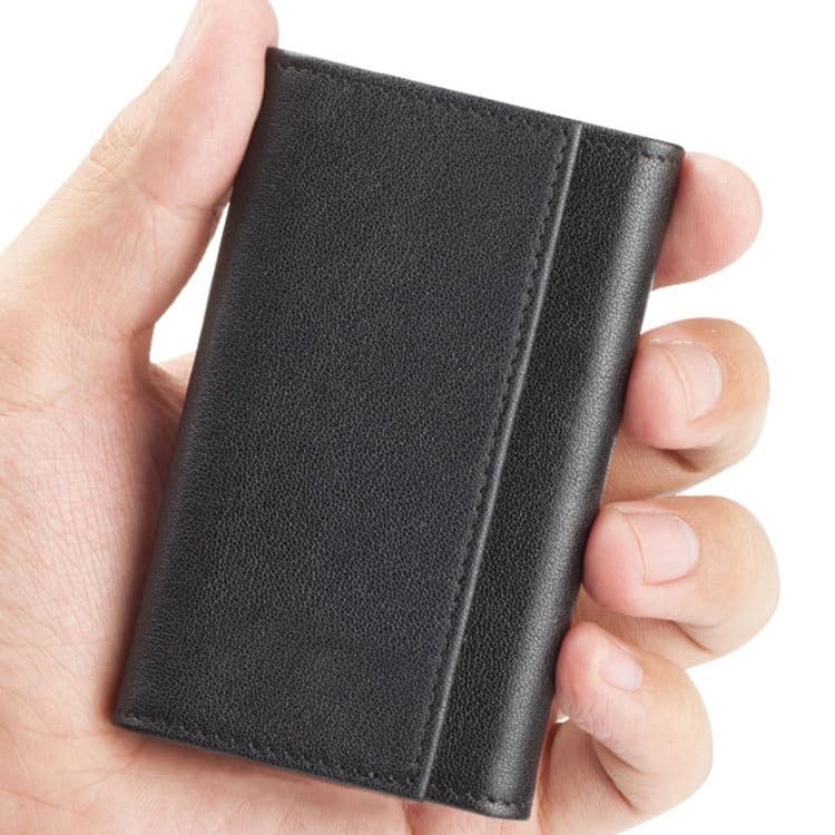 Scatola per biglietti da visita in pelle Porta biglietti da visita da uomo e donna in pelle adatta per ufficio Porta biglietti da visita portatile Porta biglietti da visita Scatola porta biglietti da