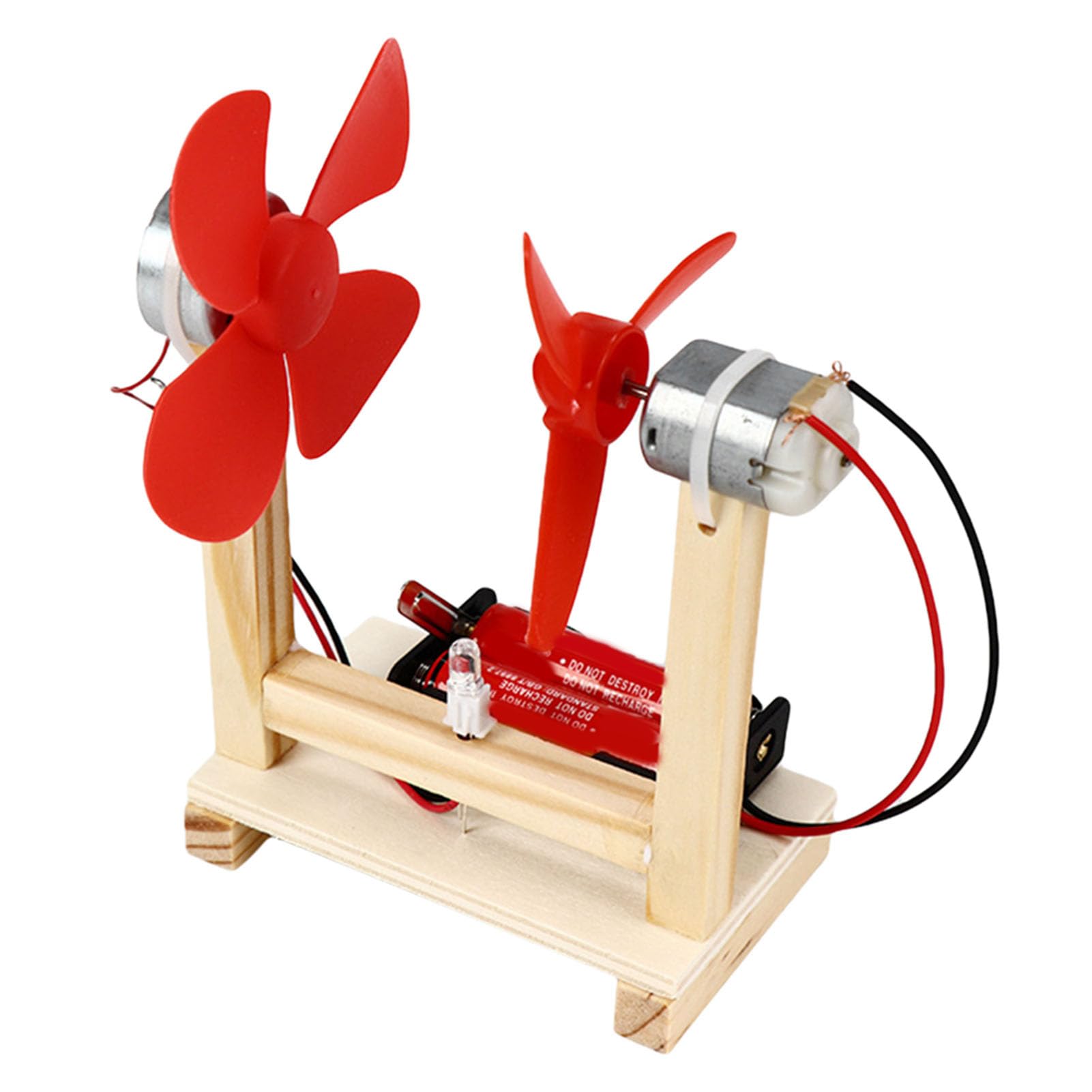 Pssopp DIY Wooden Wind Turbine Model Kit DIY Wind Generator Toy, Science Experiment Kit for Kids with Wood Material Educational STEM Learning Project for Children Classroom School
