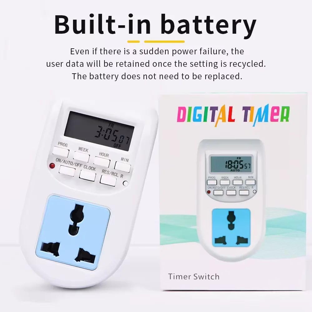 Maxwell 230V 24x7 Energy Saving Socket PlugType Digital Programmable Timer — Amazon image 6