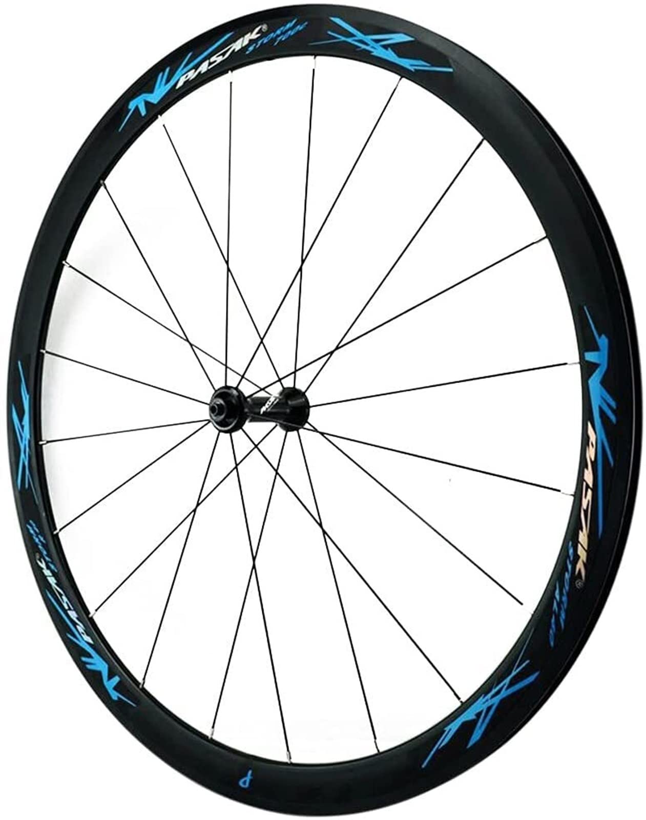 Ruote per Bici da Strada a sgancio rapido, Cerchio in Lega di Alluminio 700C, Ruota Super Leggera per Bicicletta, 7-12 velocità, Ruota Libera, Freno C/V (Colore: Blu, Misura 700C)
