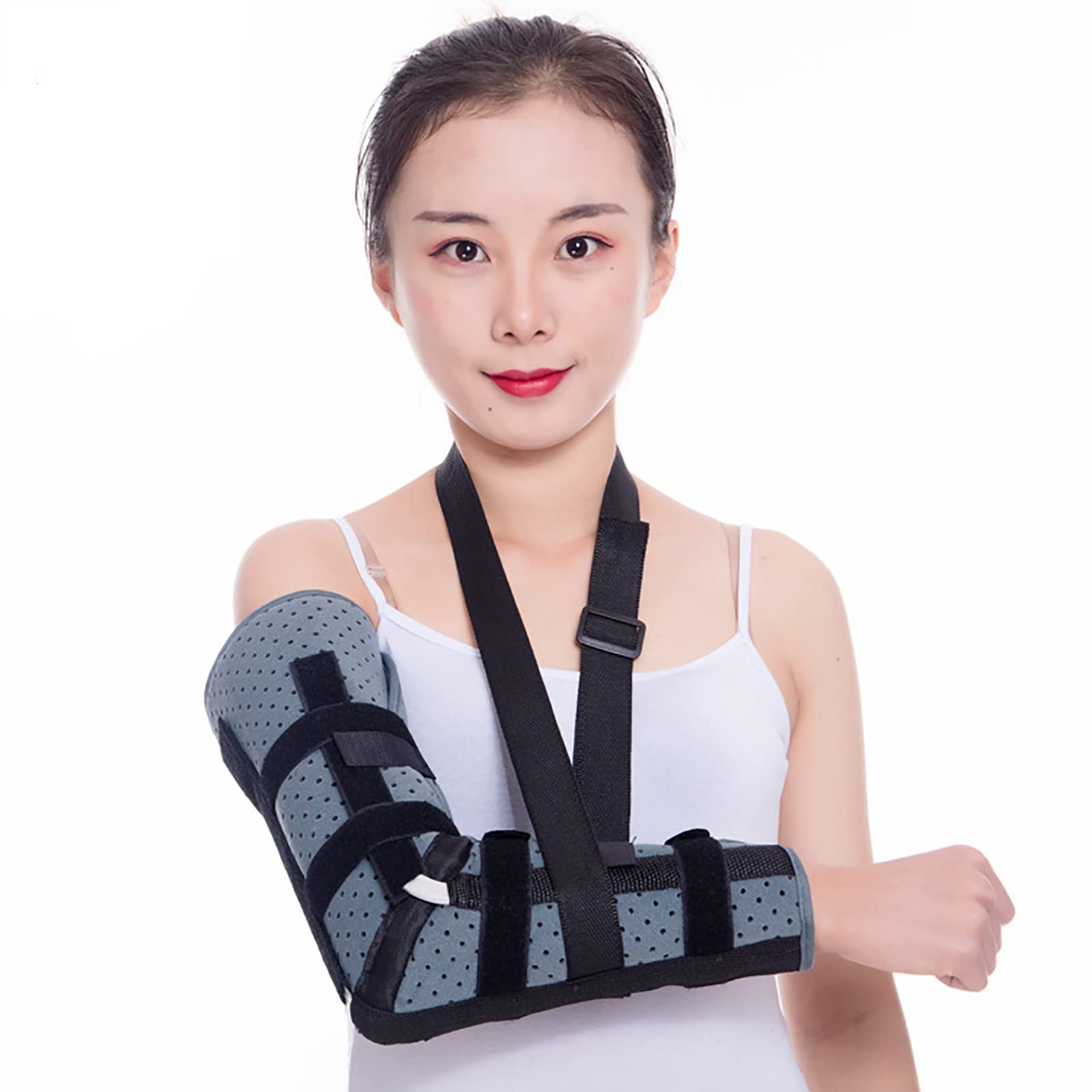 Cabestrillo para Brazo Cabestrillo para Brazo Transpirable para Izquierdo y Derecho, Inmovilizador Transpirable Cabestrillo para Brazo con Correa para la Cintura, Soporte para Brazo Ajustab