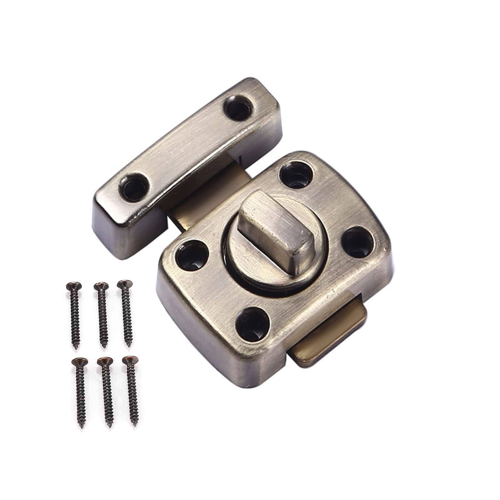 Kalttoy Small Copper Copper Keyless Twist Locks Drawer Latches Zinc Alloy Cabinet Door Locks Bathroom Rotate Bolt Toilet Indoor For Latch Cabinet Door Knob